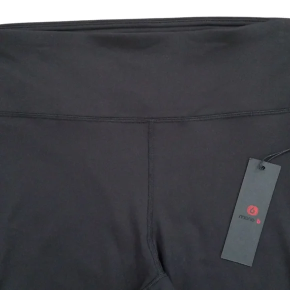 Mono B Women's Black Shredded‎ Knee Laser Cut High Waist Leggings Size XL NEW - Picture 8 of 15